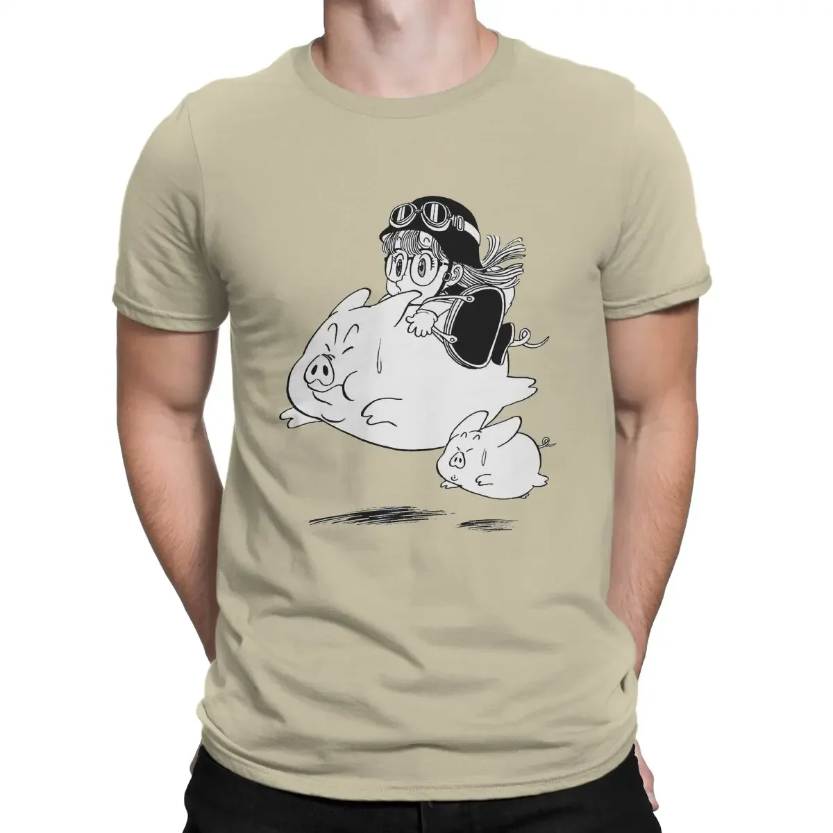 Hip Hop Gift Clothes OutdoorWear Dr Slump Funny Comic Newest TShirt for Men Arale Pigs Round Neck Pure Cotton T Shirt harajuku