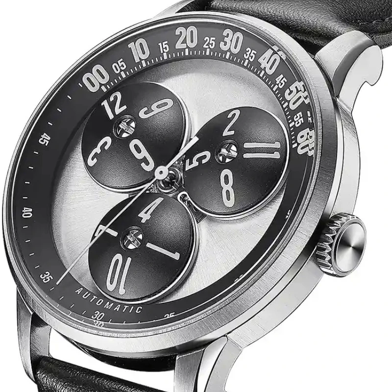 

Механические часы с сапфировым стеклом и нержавеющей сталью, суперлюминесцентные, с индивидуальным дизайном, автоматические, модные, с большим циферблатом