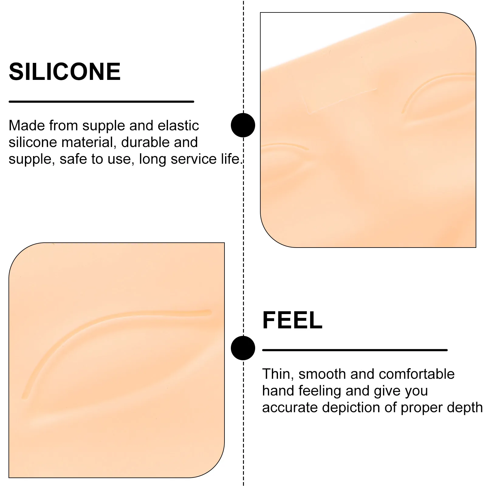 

Artificial Eyebrows Practice Skin 3D Design Soft Elastic Silicone Material Suitable for Tattooing Microblading Supplies Accurate