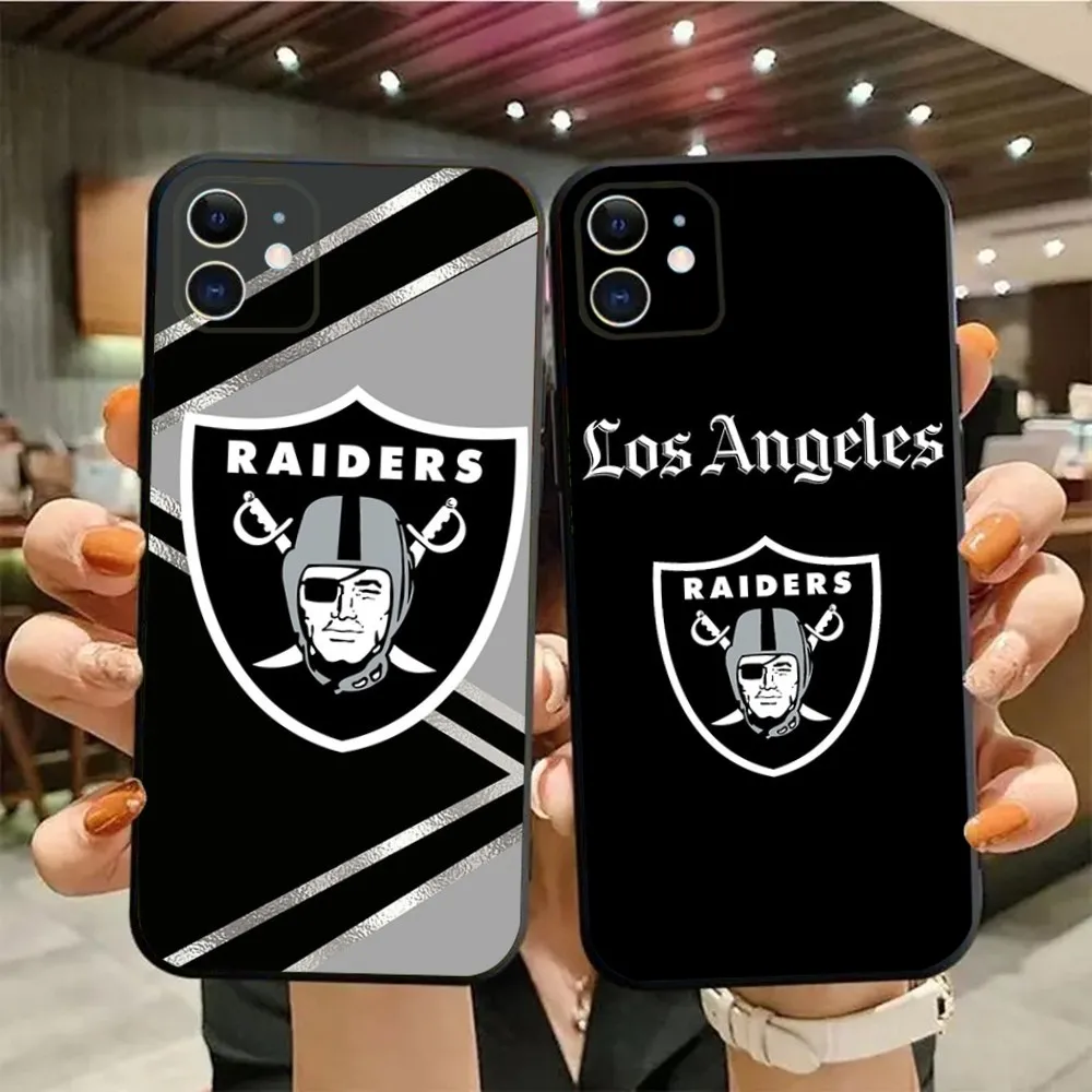 Oakland Raiders Phone Case For iPhone15,14,13,12,11,Pro,Max,Plus,Mini,X,XS,XR,8,7,6,S,Plus,SE Soft Black Case