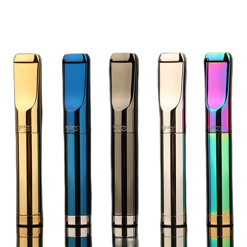 Zobo-Metal Cigarette Holder Cigarette Mouthpiece Full Metal Circulation Filter Tip Cleaning Smoking Set Slim 5.2mm Thick 7.6mm