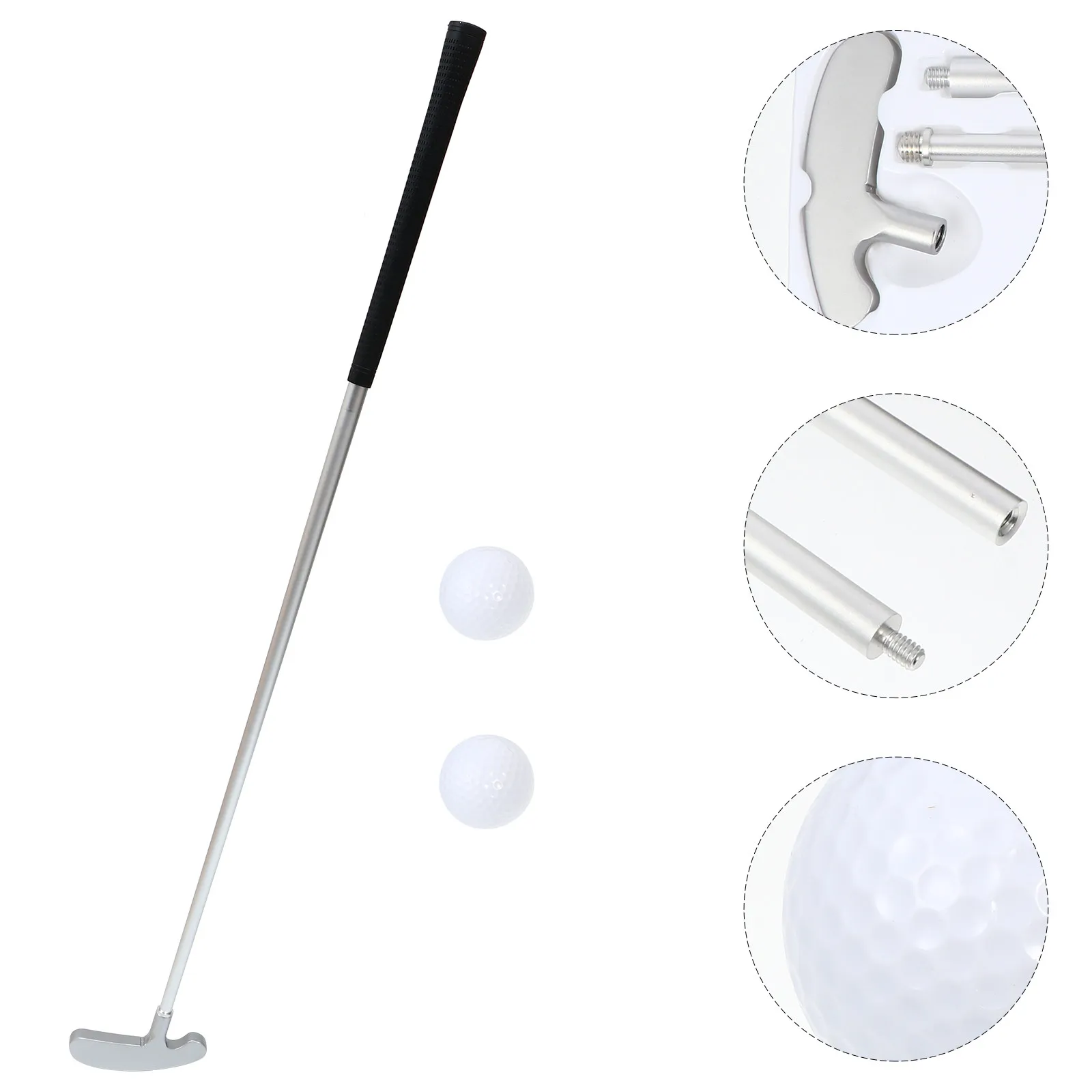 

1Set Golf Training Putter Foldable Zinc Alloy Detachable Three-Section Portable Golfs Pushing Rod for Indoor Outdoor Practice