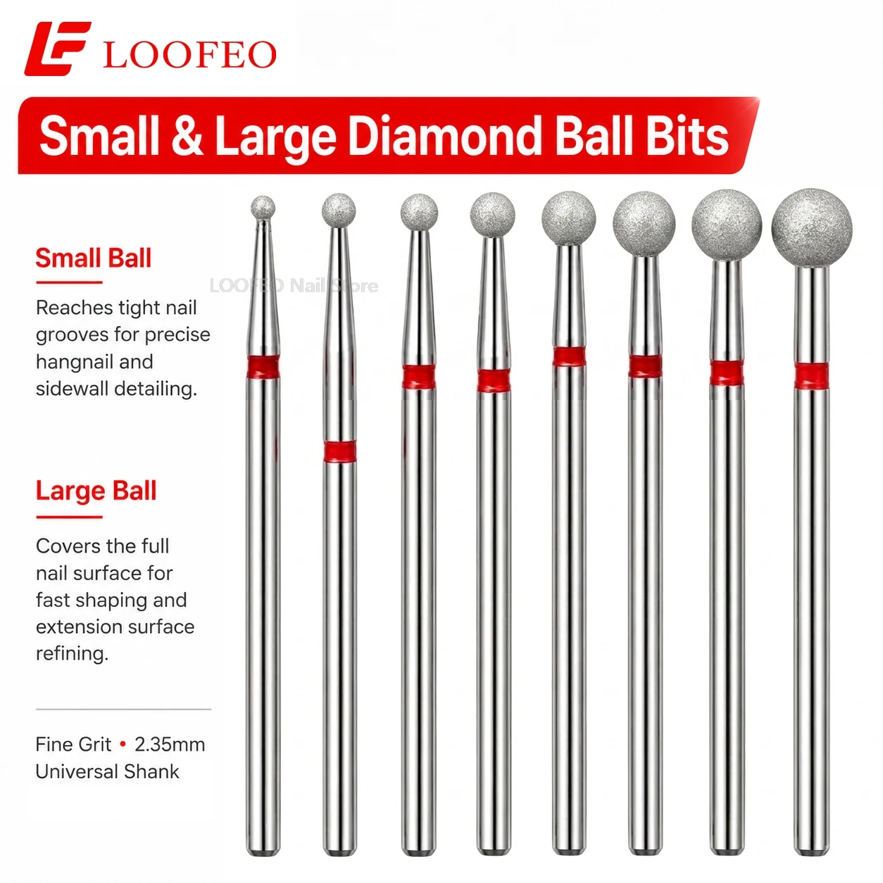 50PCS Diamond Nail Drill Bits Set Electric Nail File Bits Milling Cutter for Manicure Pedicure Cuticle Burrs Removal Nail Tools