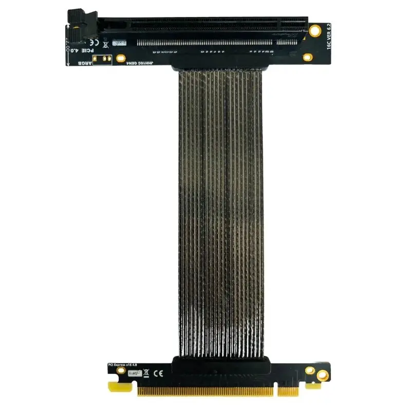Silver-plated PCI-E 4.0 X16 Graphics Cards RTX 4090 Thin Riser Cable PCI Express 4.0 Gen4 Riser Extender Vertical ATX GPU Holder
