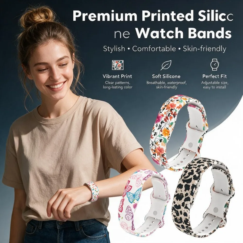 For Google Fitbit Air Leopard Print Silicone Strap Butterfly Buckle Sport Replacement Wristband Fashion Fitness Tracker Band