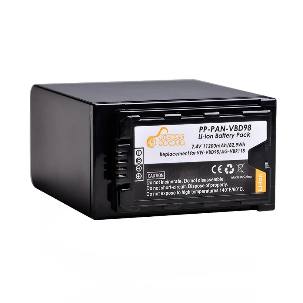 11200mAh VW-VBD98 VW VBD98 Battery for Panasonic VBD58 VBD78 AG-VBR59 AG-VBR89 AG-VBR118 AJ-PX280 PX285MC AG-HPX265MC HPX260MC