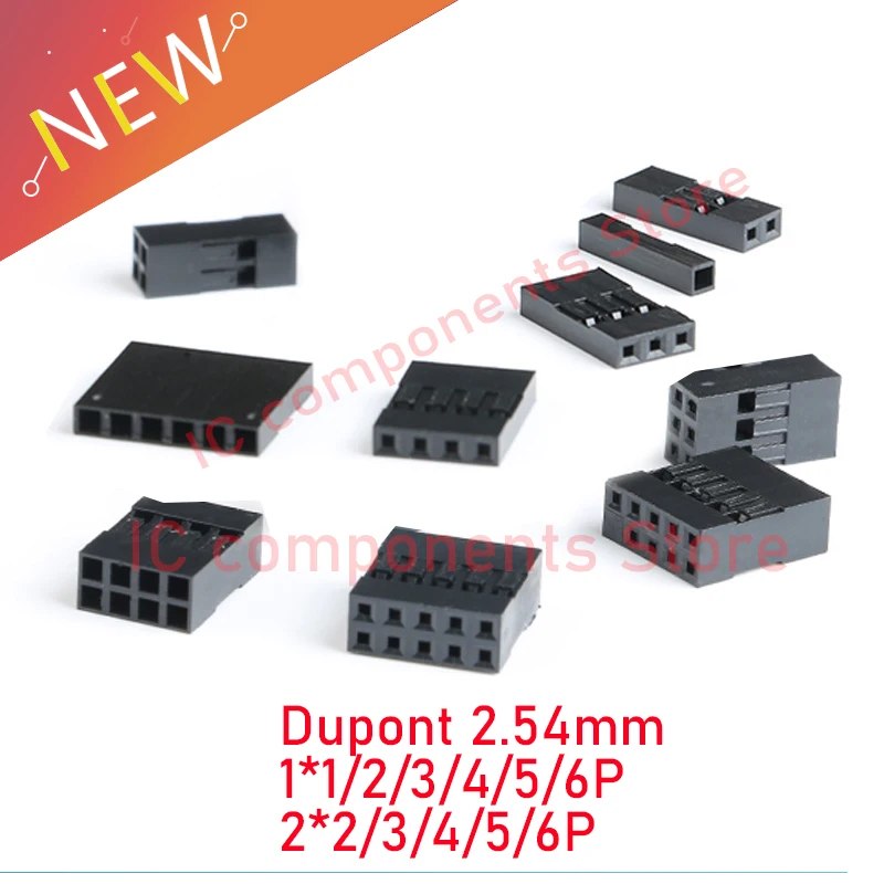 620pcs Dupont Connector 2.54mm, Dupont Cable Jumper Wire Pin Header Housing Kit, Male Crimp Pins+Female Pin Terminal Connector