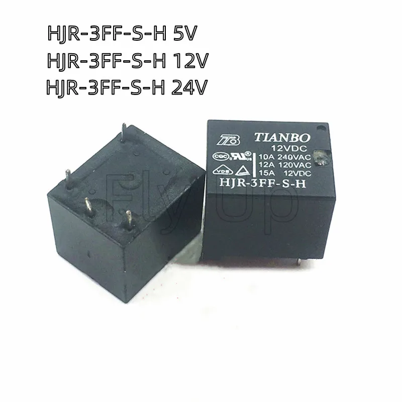 100% Original New For TIANBO HJR-3FF-S-H HJR-3FF-S-H-24VDC HJR-3FF-S-H-24V HJR-3FF-S-H-DC24V 10A 4PINS 5V 12V 24VDC Power Relay