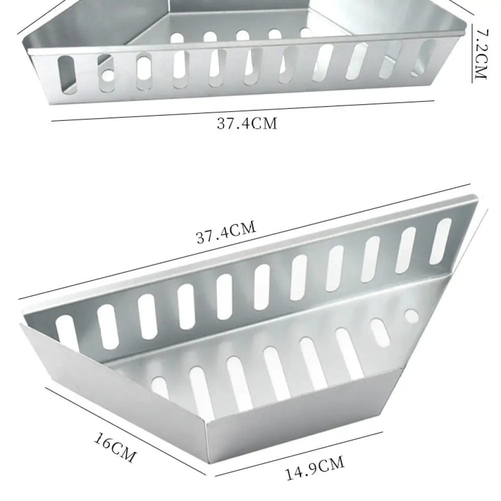 Heavy Duty BBQ Charcoal Basket Galvanized Grill Ash Container Outdoor Camping Cooking Gear Efficient Fire Divider Tool
