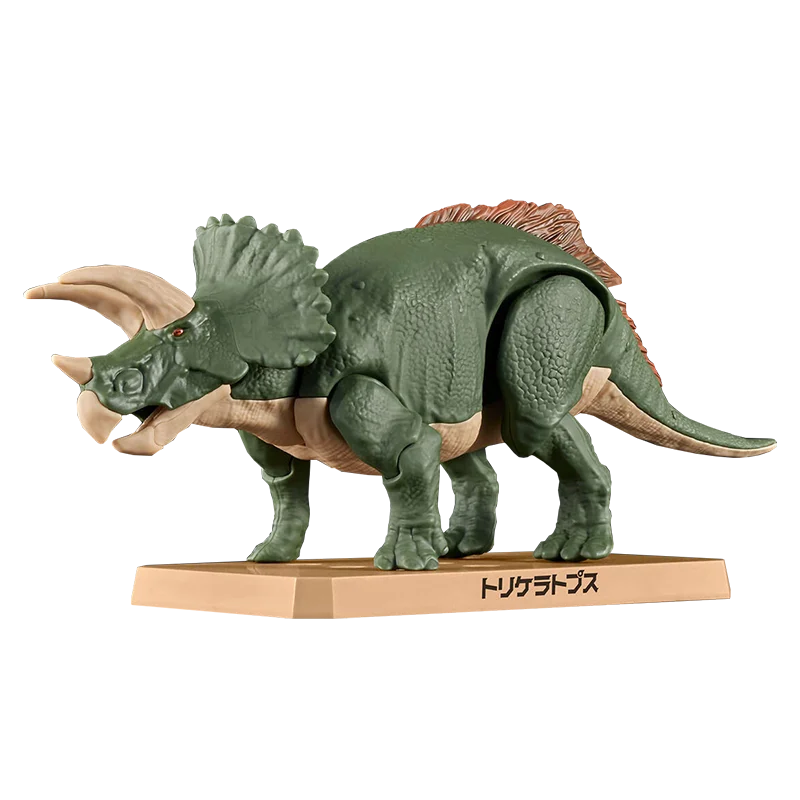 In Stock Original Bandai Dinosaur Assembly Model Triceratops Painted Kit Toy Gift