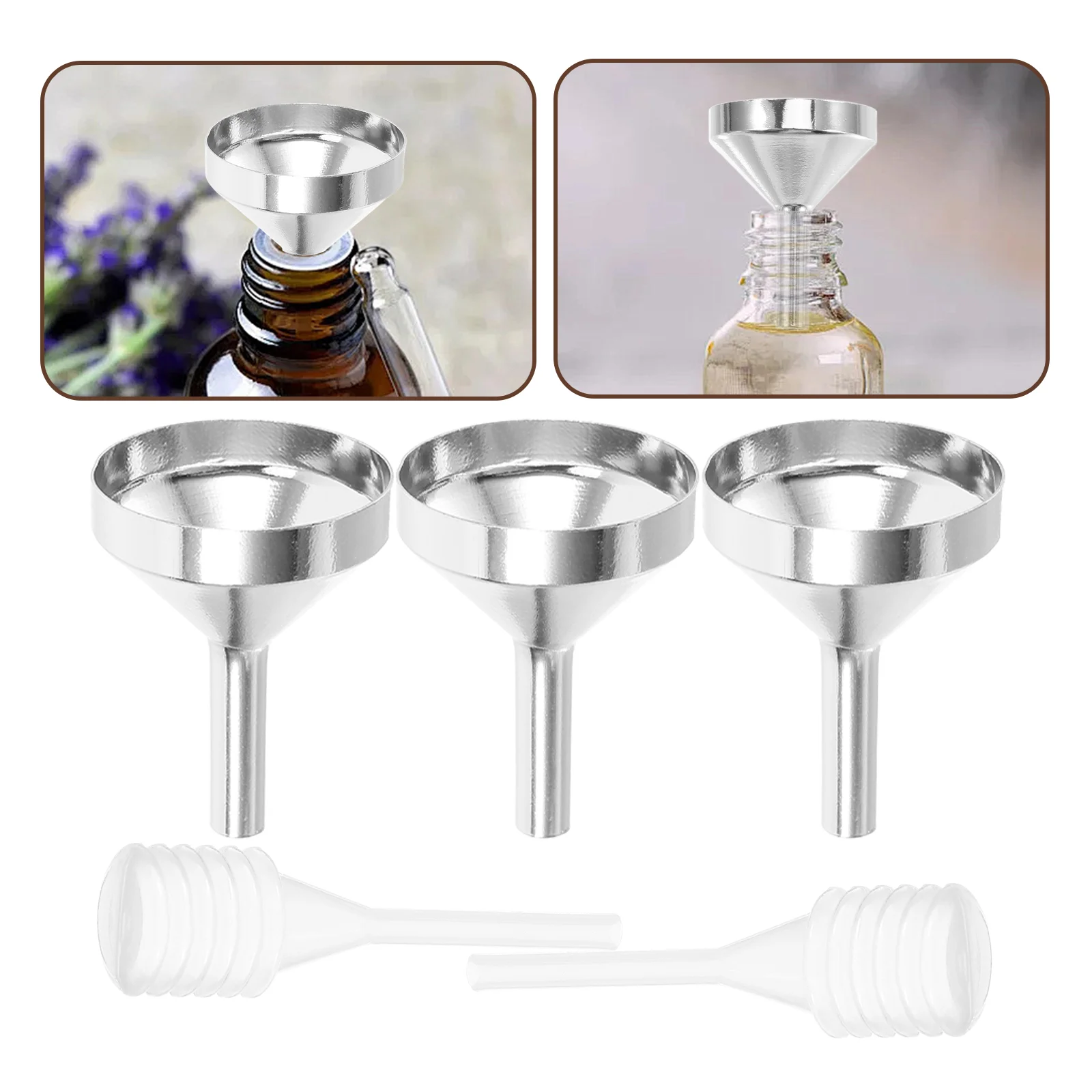 Metal Funnel Fan Perfume Making Kit Small Funnels Tiny for Filling Bottles Miniature Pipette