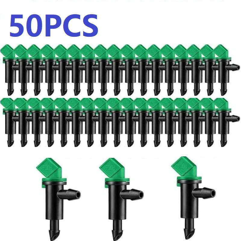 50PCS Irrigation Drip Emitter 16L/H Flag Drip Drippers Garden Watering Irrigation Micro Drip Emitter For Agricultural Greenhouse