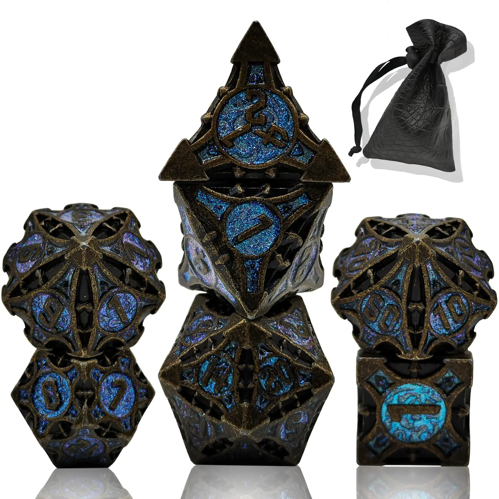 

Metal Dice Set DND 7pcs set ,polyhedron Cthulhu Dice Used for Dungeon and Dragon Role Playing Games dice