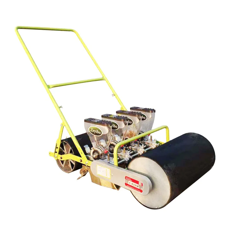 

4 rows of high-precision manual vegetable seeder with seeding roller