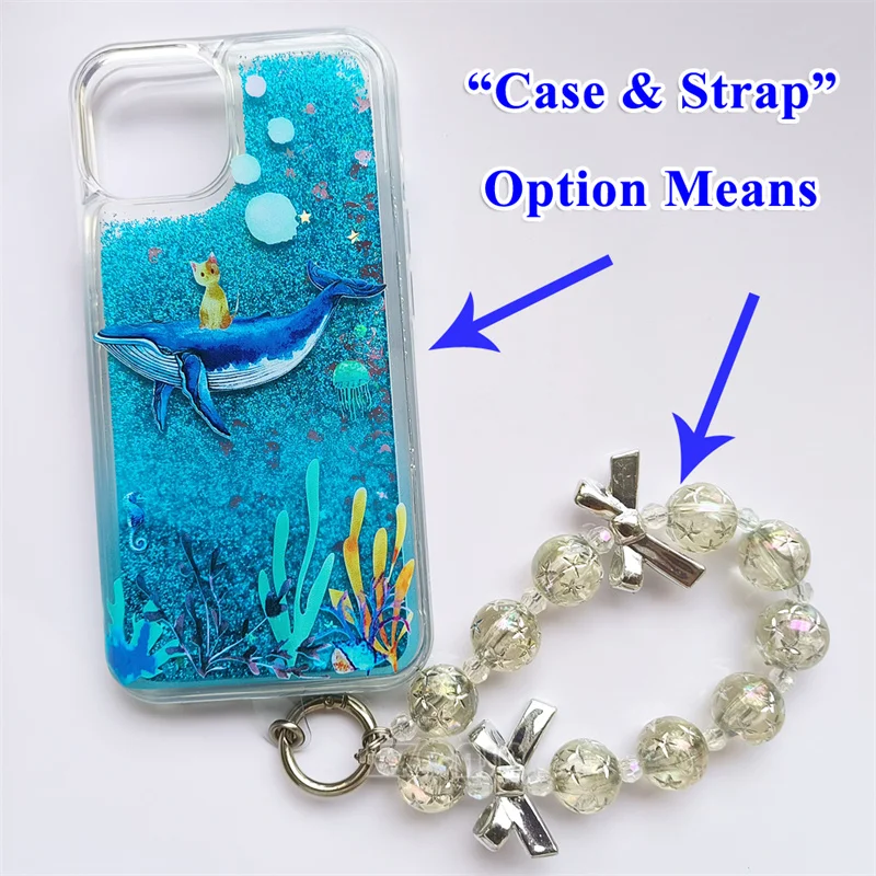 Coral Cat Dolphin For Huawei Mate 60 Pro P60 Nova 11 Pro 10SE 10 Lite 9SE Honor X50 Cases Glitter Shiny Liquid Quicksands Cover