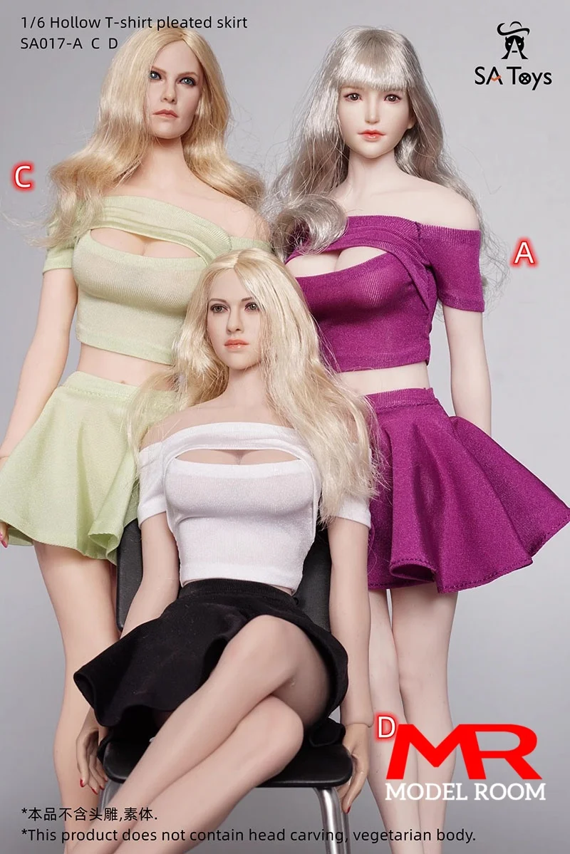 SA Toys SA038 SA017 SA026 SA021 SA024 SA060 1/6 Female Fashion Dress Sports Wear Underwear Clothes Model Fit 12'' Action Figure