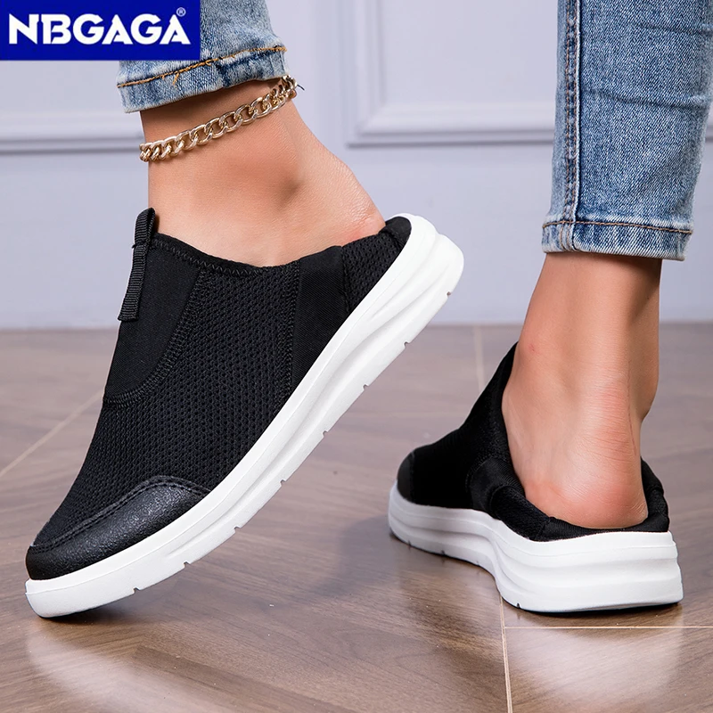 المرأة الكلاسيكية الراحة الانزلاق على المتسكعون تنفس عارضة مبركن حذاء مسطح للسيدات المشي حجم كبير 36-43 #3