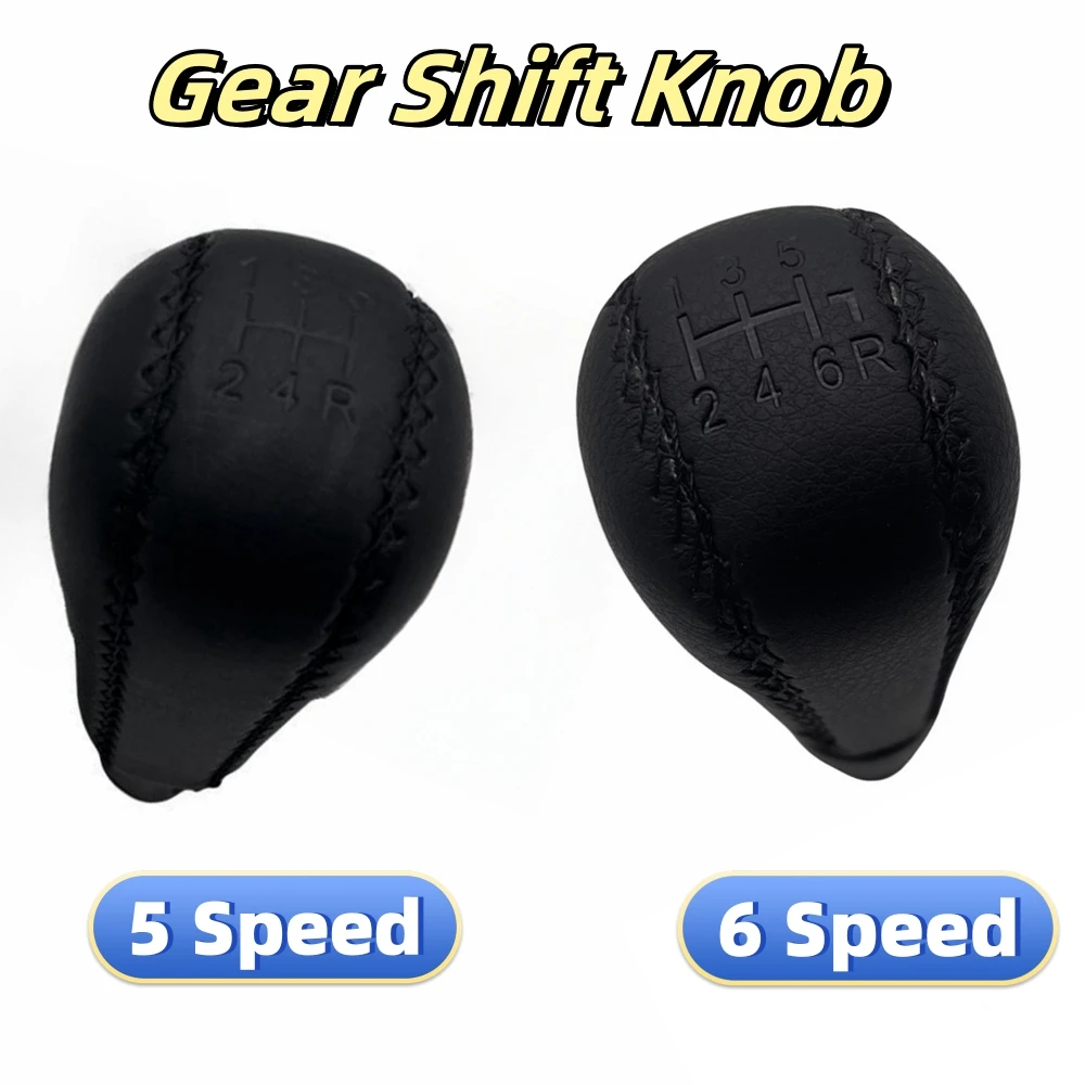 

Gear Shift Knob 5/6 Speed Lever Shifter Pen Head For Volvo S60 S80 II XC70 II Black Leather High Quality Car Styling Auto Parts