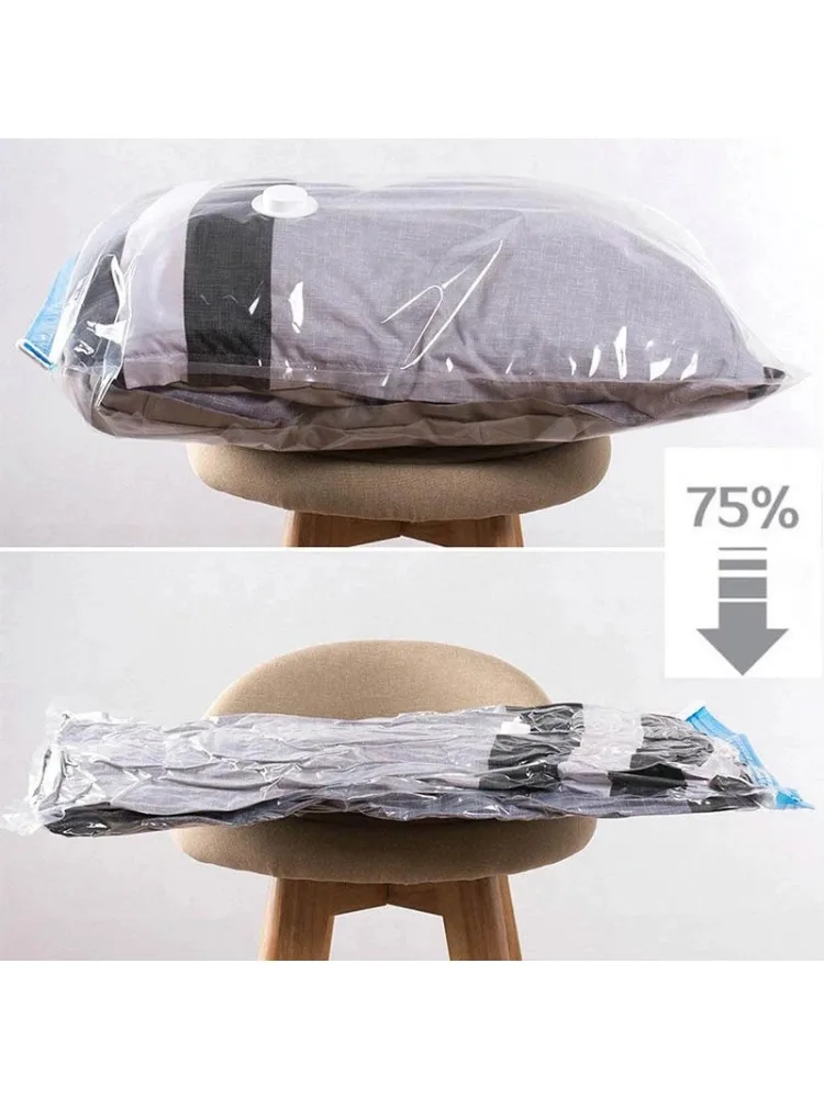 Sacs de rangement sous vide pour vêtements, literie, sacs permettant de gagner de l'espace, paquet de rangement sous vide, sac organisateur compressé, 3/5 pièces, nouveauté