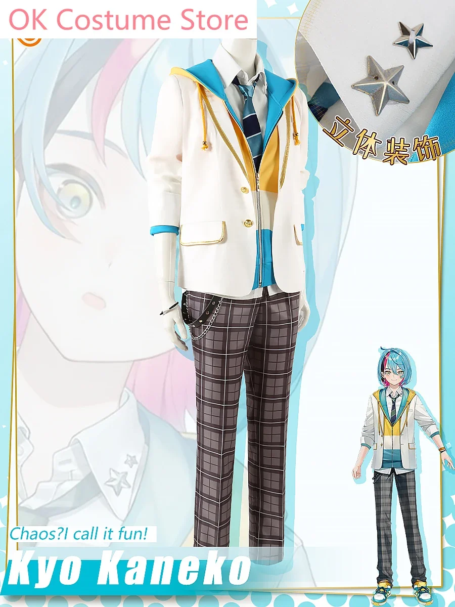 Anime!Vtuber Nijisanji ILUNA Kyo Kaneko Game Suit Handsome Uniform Cosplay Costume Halloween Party Outfit Custom Any Size