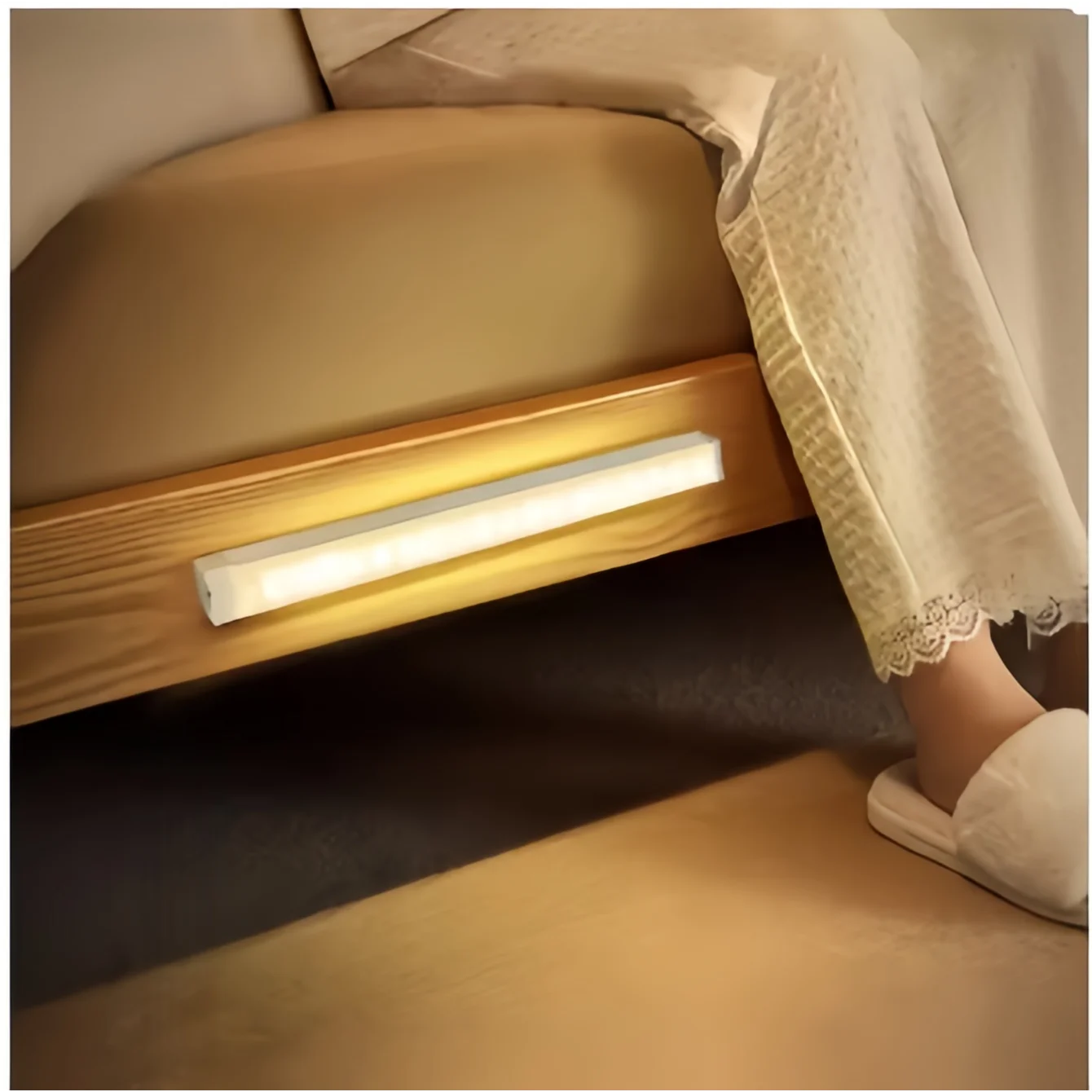 20cm Wireless Rechargeable LED Motion Sensor Cabinet Light - Ideal for Closet, Kitchen, Wardrobe, Stairs - Battery Operated Nigh