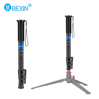 BEXIN P294B New Aluminum Alloy Lightweight Portable Monopod Travel Retractable Selfie Stick Monopod for DSLR Camera Tripod