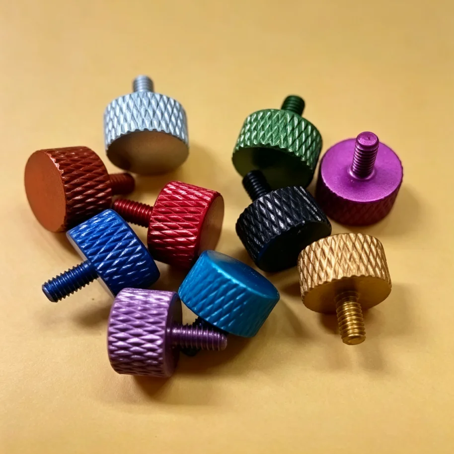 M3 M3.5 M4 M6 Colorful Aluminum Knurled Thumb Hand Screw Tool‑Free No‑Tool for PC Case Cabinet Repair Fasteners