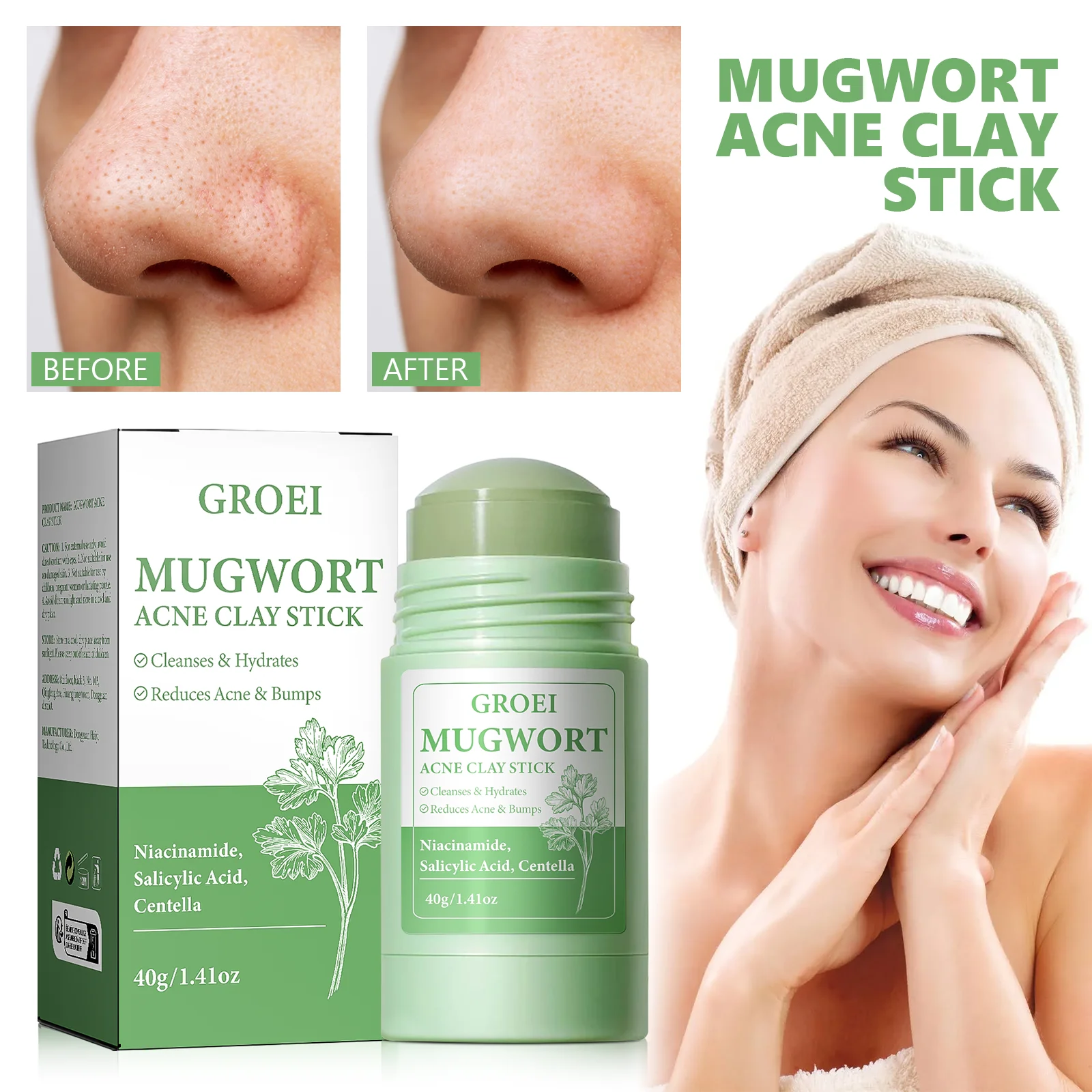 Mugwort Solid Mask Remove Blac - đánh giá và giá Bentonite Clay Mask