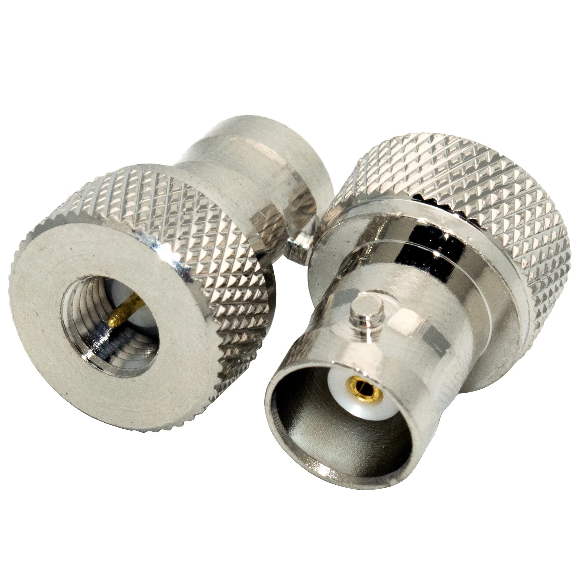BNC-Buchse auf SMA-Stecker, vernickelte Koaxial-HF-Adapter, Hochfrequenz-BNCK/SMAJ-HF-Stecker für CB-Funkgeräte und Ham-Stationen – Detail 5