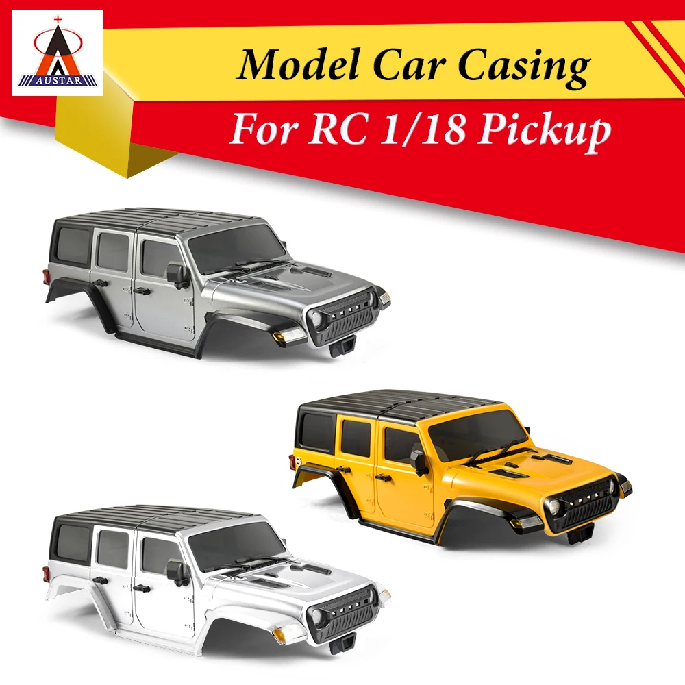 

AUSTAR RC Car Shell 1:18 Car Casing Simulation Hard Body Pickup Body Shell For 1/18 RC Crawler Car Original Upgrade Parts