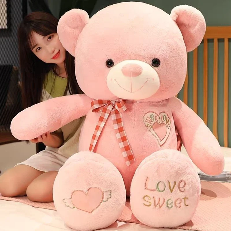 80Cm/100Cm Kawaii Kèm Yêu Áo Len Thú Nhồi Bông Đồ Chơi Sang Trọng Búp Bê Mềm Mại Ôm Gối Tựa người Yêu Quà Giáng Món Quà Cho Trẻ Em