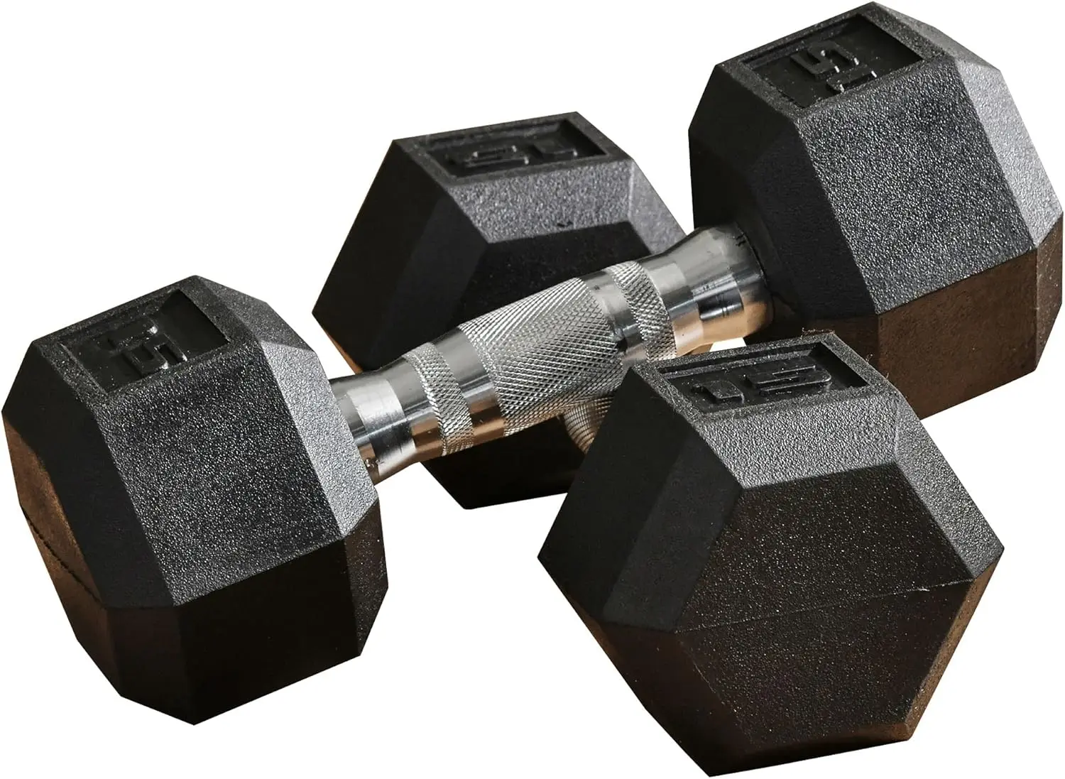 Hex-Hantelset mit 2 Stück, Gummibeschichtet, Rutschfeste Griffe, Anti-Roll-Funktion, für Heimfitness-Workout