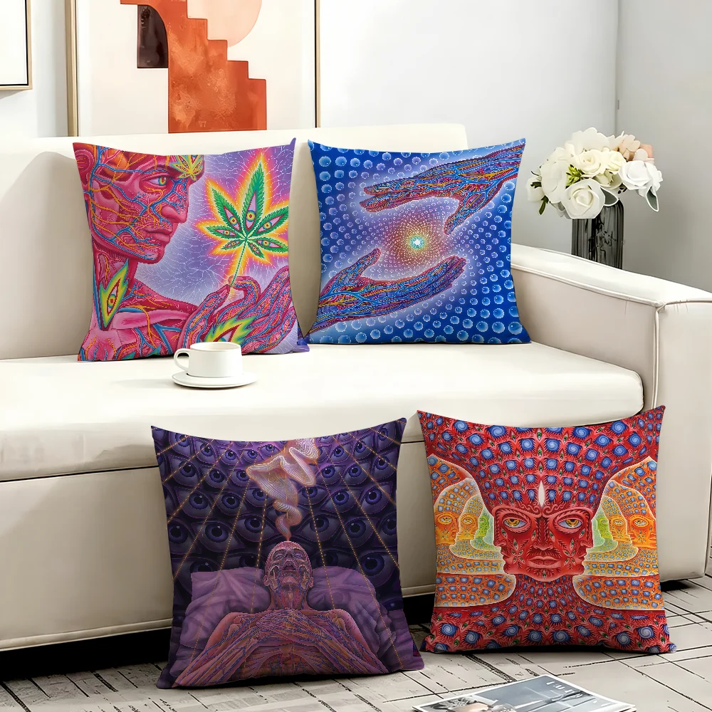 Visual artist A-Alex G-Grey cushion cover Comfortable Decorative For Bedroom Living room Dormitory Picnic and Holiday Decoration