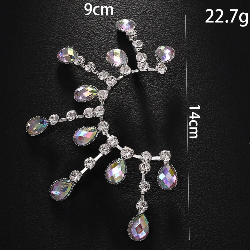 Colorful Rhinestone Half Mask Veil Masquerade Accessories Reusable 2025 Carnival Water Drop Sexy Face Mask Chain Prom for Women