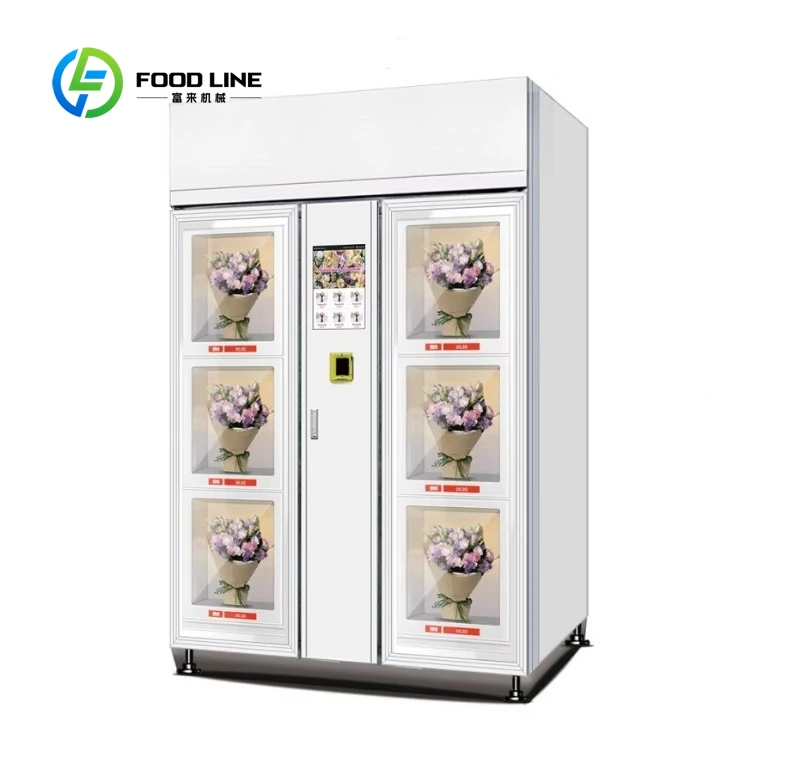 Customized size Smart flower locker 6 boxes refrigerated cooling: 5-20 ℃, with humidification