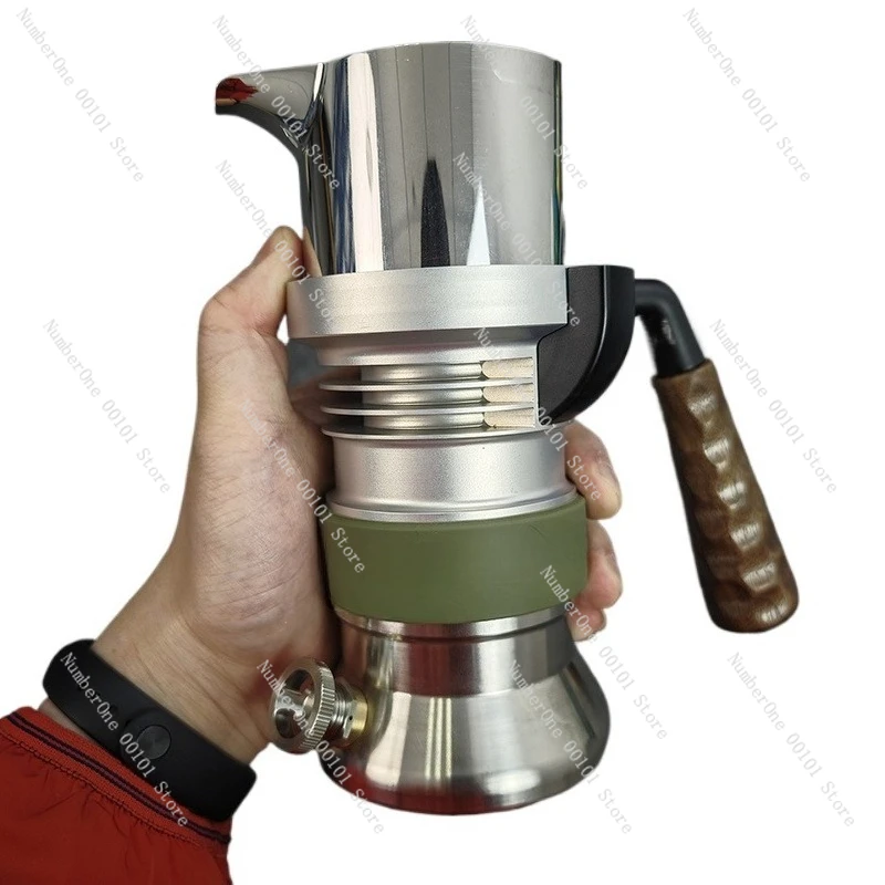 9Bar Stovetop Espresso Maker, Italian Style Moka Pot for Rich Coffee & Latte, Home Barista Kit