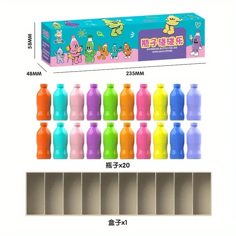 Bottle Guessing Game – Memory Matching & Brain Training, Parent-Child Interactive Board Game, Sorting & Memory Exercise – 1pc