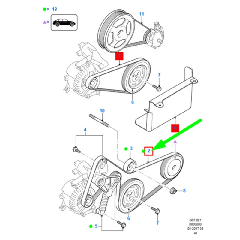 

Car Engine V-Belt Fan Belt Serpentine Drive Belt For Ford Ford Australia Everest Mazda BT50 3.2L FB3Q-6C301-JA 7PK3110