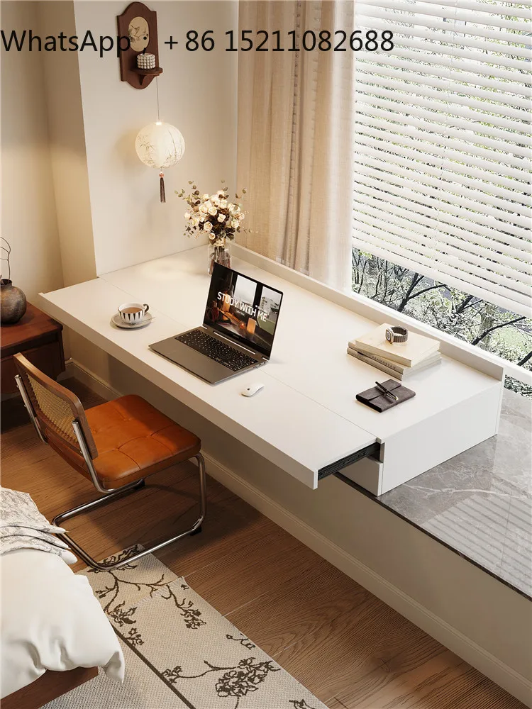 SCY bay window solid wood extensible desk windowsill study table bedroom with drawer computer desk