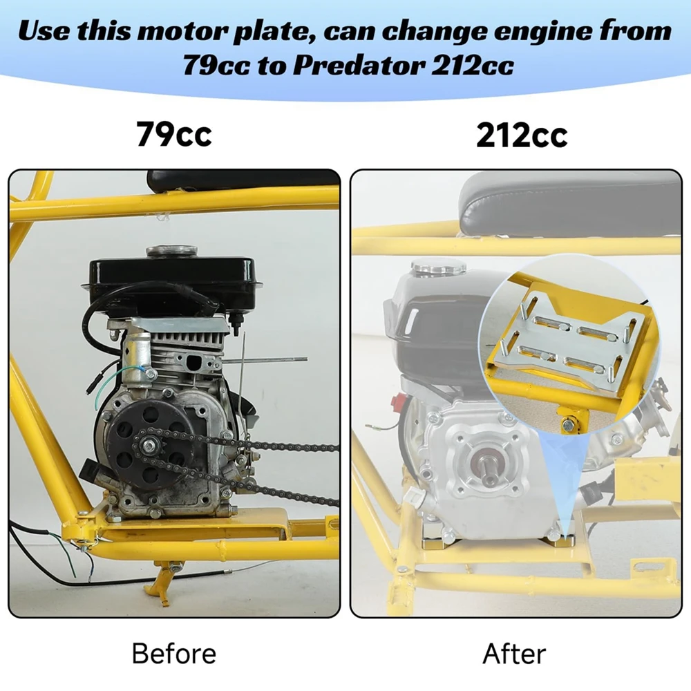 アダプターホルダー付きエンジンマウント,ミニバイク4ストロークエンジン,doodlebug db30 coleman 100 predator 212cc