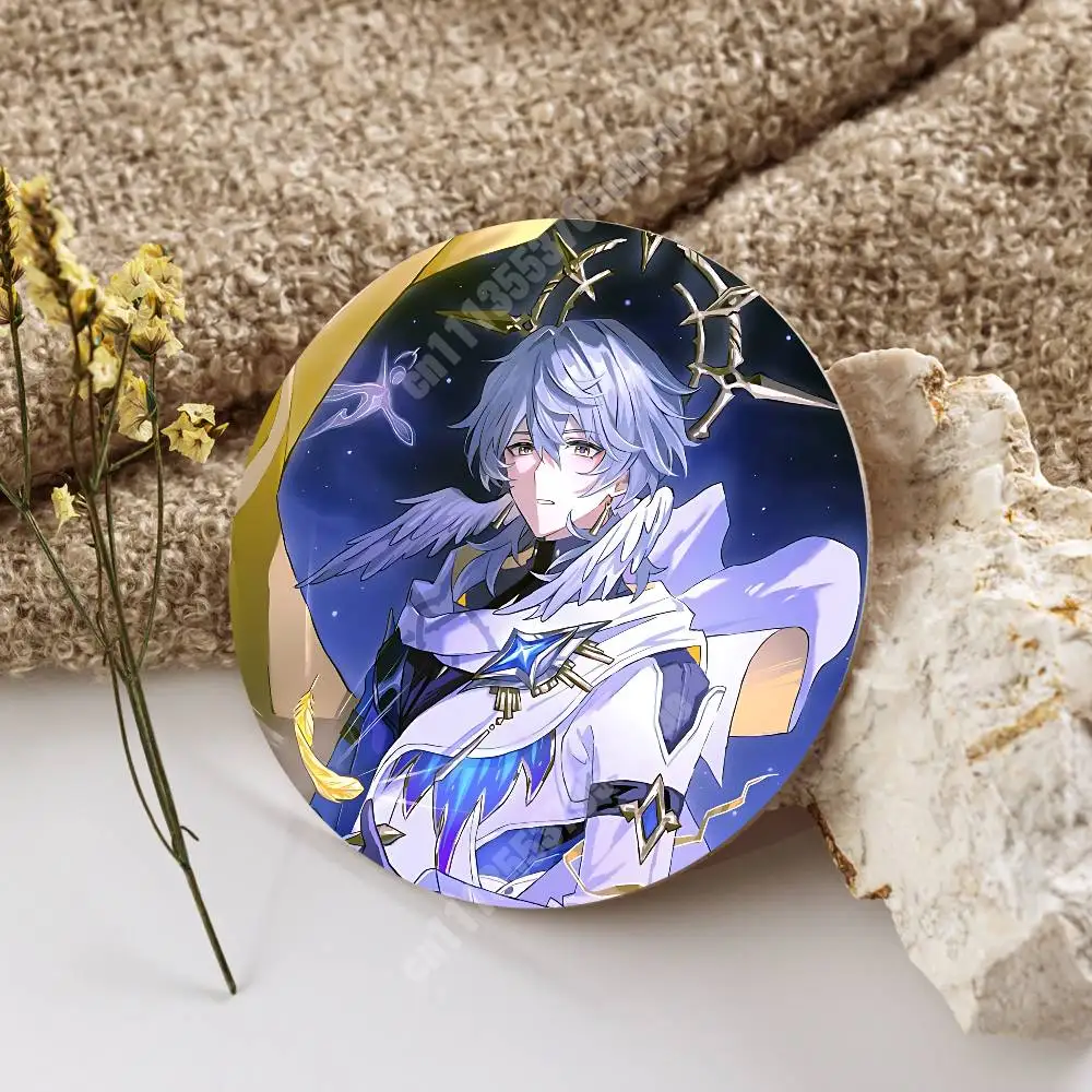 Sunday Robin Honkai Star Rail Wooden Cup Mat Espresso Whiskey Soda Water Coaster for Dessert Store