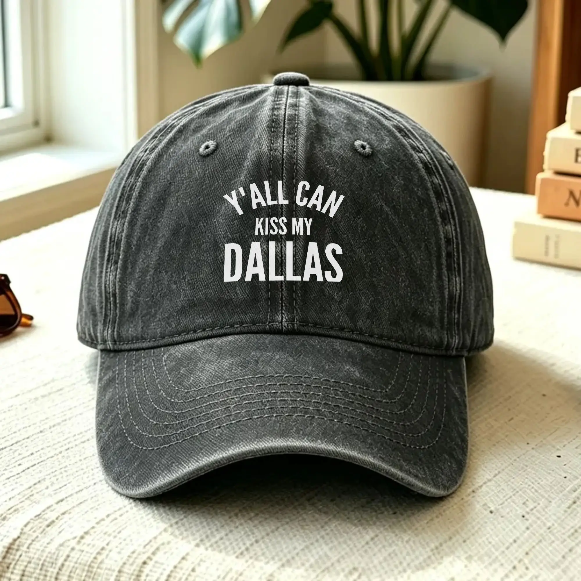 Y'All Can Kiss My Dallas  Casual Baseball Cap  Kpop Rock Trucker Hat Spring Breathable Men Adult DIY Print Snapback Cap