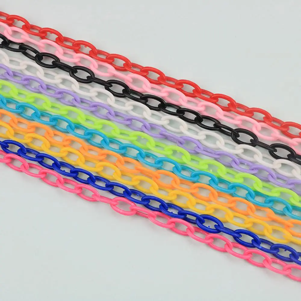 DoreenBeads – chaîne de câble ovale en plastique coloré, 2 pièces, 13x8mm, 42cm de Long, pour la fabrication de bijoux