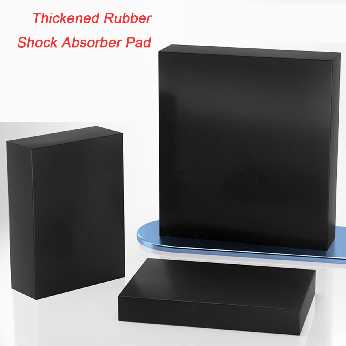 

1/5Pc Black Hard Square Plate Industrial Rubber Cushion Block Equipment Base Shock Insulation Wear-resisting Shock-Absorbing Pad