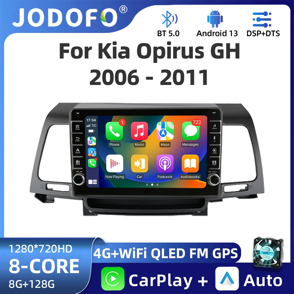 

Android Auto Carplay For Kia Opirus GH 2006 - 2011 Car Radio Head Unit Multimedia Video Player Stereo GPS Navigation No 2din DVD