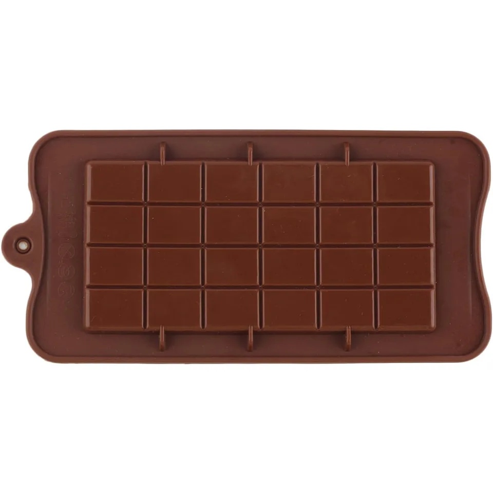 Chocolade siliconen lange vierkante geruite siliconen taart decoratieve mal Chocolade blok inzet wafel siliconen mal
