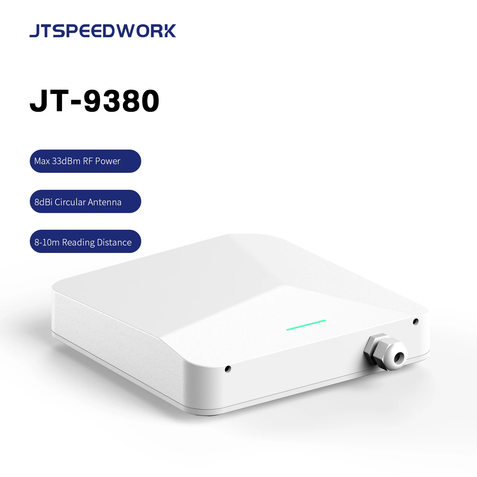 JT-9380 قارئ UHF RFID طويل المدى متعدد العلامات قارئ بطاقات التحكم في الوصول لإدارة النفايات الفعالة