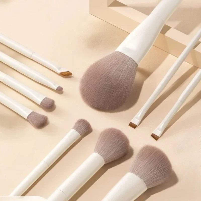 10PCS Makeup Brushes Set Eyeshadow Brush Angled Eyeliner Brush Fan Lash Brush Loose Powder Brush Makeup Tools