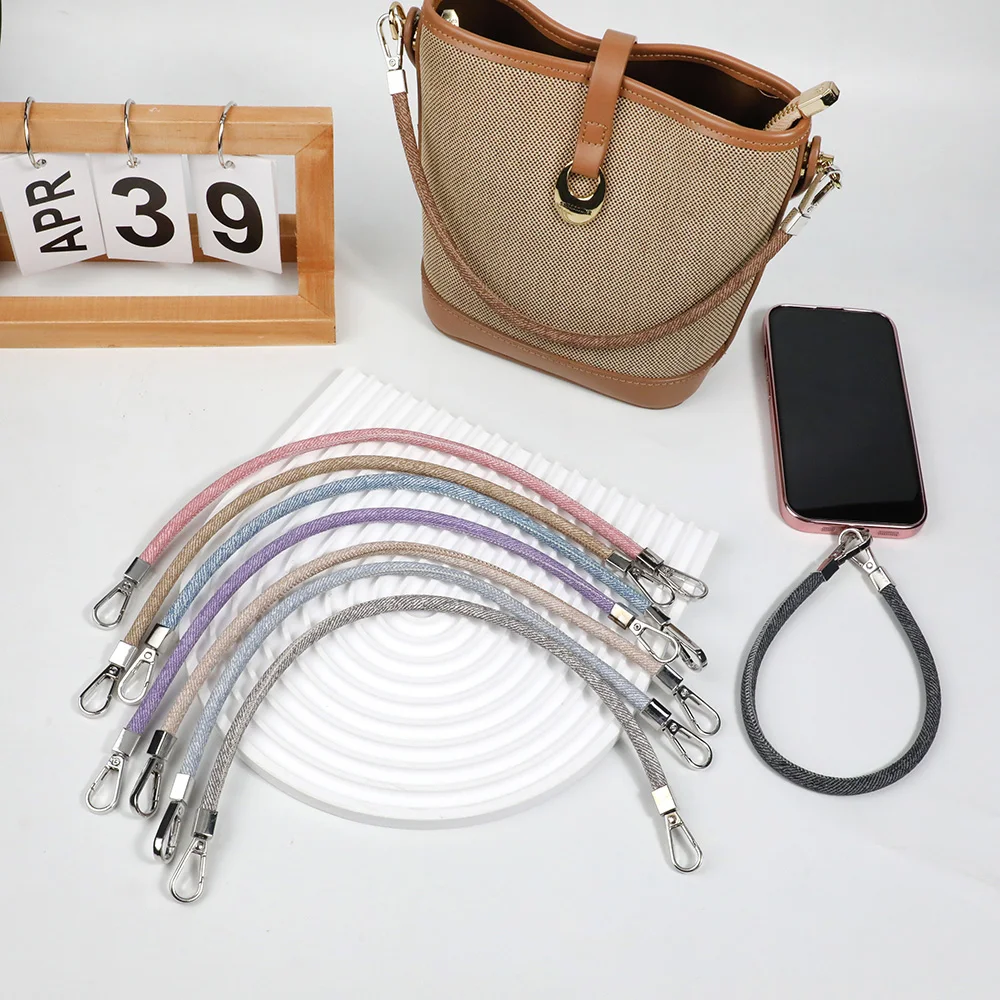 Mobile Phone Universal Lanyard Wrist Strap DIY Handle Braided Handle Bag Strap Detachable 15cm Replacement Safety Anti-drop Rope