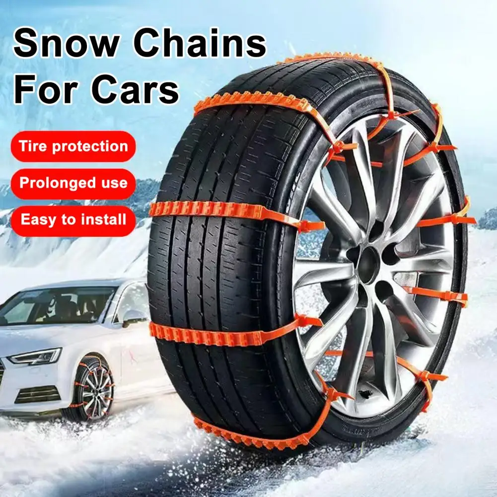 

10Pcs Anti-Skid Snow Tire Chains Anti Snow Chains Ice-Breaking Traction Cables for Cars SUVs Trucks Winter Safety Chains